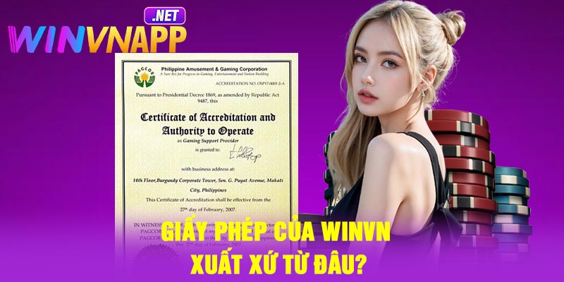 Giấy phép của Winvn xuất xứ từ đâu?