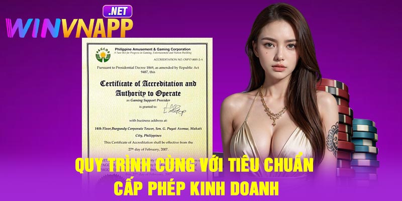Quy trình cùng với tiêu chuẩn cấp phép kinh doanh